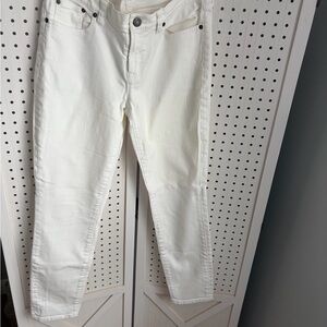 J. Crew Women's White Straight Leg Jeans